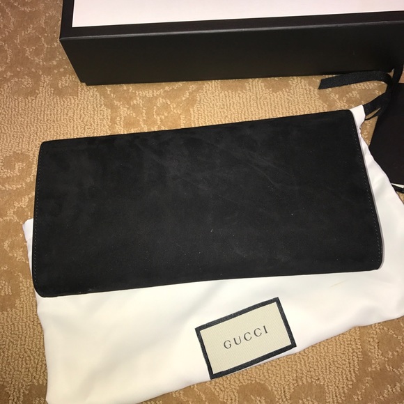 Gucci GG Marmont suede clutch black with pearls - Picture 5 of 8